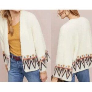 Anthropologie Maya Kimono Cardigan Womens One Size Open Front Southwest Fuzzy